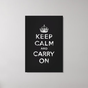 Keep Calm and Carry On Canvas Print