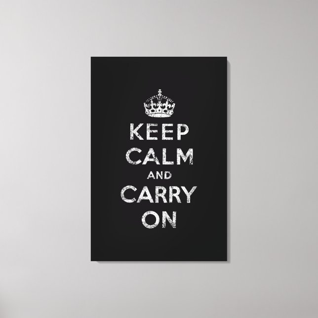 Keep Calm and Carry On Canvas Print (Front)