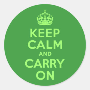 Keep Calm and Carry On Classic Round Sticker