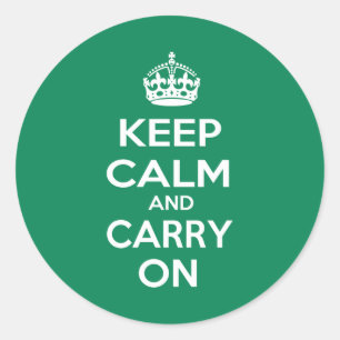 Keep Calm and Carry On Classic Round Sticker