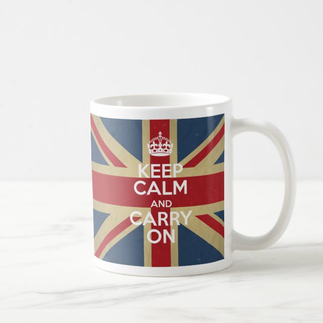 Keep Calm And Carry On Coffee Mug (Right)