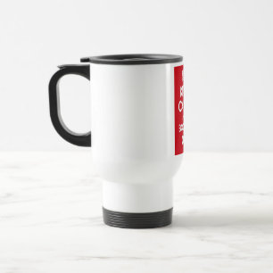 KEEP CALM AND CARRY ON, CORY BOOKER, DEMOCRATIC TRAVEL MUG