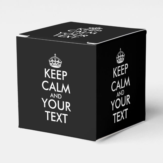 Keep Calm and Carry On - Create Your Own Favour Box (Front Side)