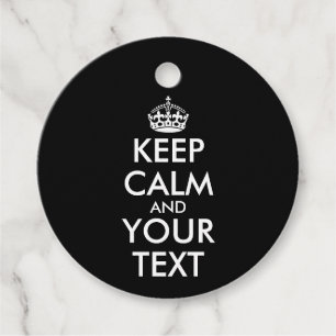 Keep Calm and Carry On - Create Your Own Favour Tags