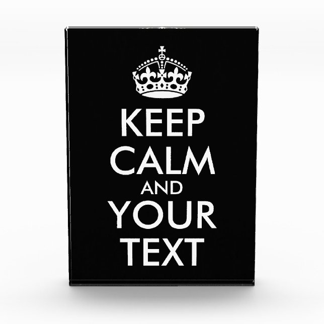 Keep Calm and Carry On - Create Your Own Photo Block (Front)