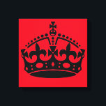Keep Calm and Carry On Crown Canvas Print<br><div class="desc">Keep Calm and Carry On Crown. You can personalise the design further if you'd prefer,  such as by adding your name or other text,  or adjusting the image - just click 'Customise' to see all the options.</div>