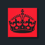 Keep Calm and Carry On Crown Canvas Print<br><div class="desc">Keep Calm and Carry On Crown. You can personalise the design further if you'd prefer,  such as by adding your name or other text,  or adjusting the image - just click 'Customise' to see all the options.</div>