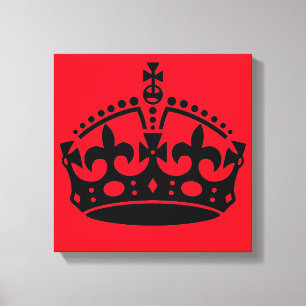 Keep Calm and Carry On Crown Canvas Print