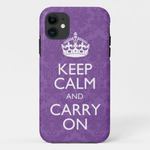 Keep Calm And Carry On Damask iPhone 5 Case Covers