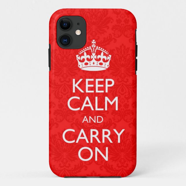 Keep Calm And Carry On Damask iPhone 5 Case Covers (Back)