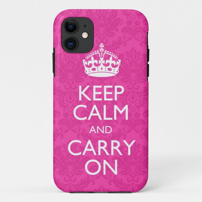 Keep Calm And Carry On Damask iPhone 5 Case Covers (Back)