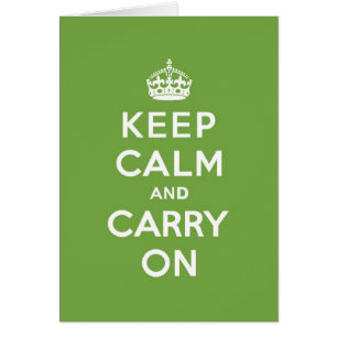 Keep Calm and Carry On Emerald Green