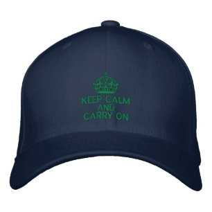 Keep Calm And Carry On Fashion Embroidered Hat
