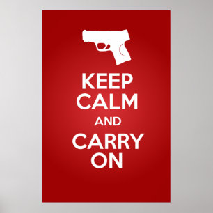 Keep Calm and Carry On Firearms M&P9c Poster