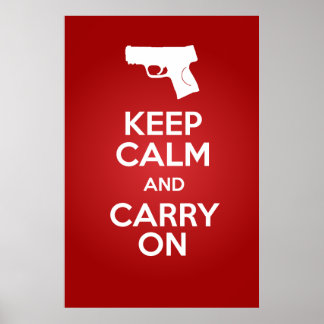 Keep Calm and Carry On Firearms M&P9c Poster