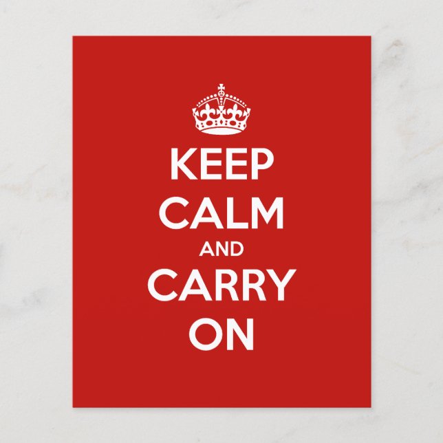 Keep Calm and Carry On flyers (Front)