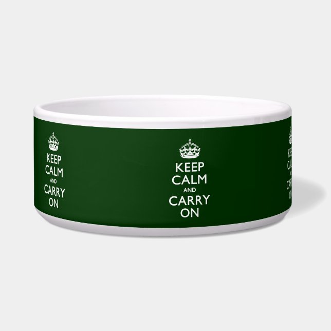 KEEP CALM AND CARRY ON Forest Green (Left)