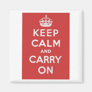 Keep Calm and Carry On Fridge Magnet