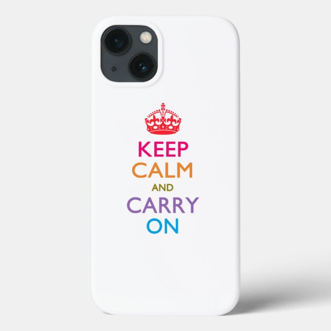 KEEP CALM AND CARRY ON Fruity Colours Case-Mate iPhone Case (Back)