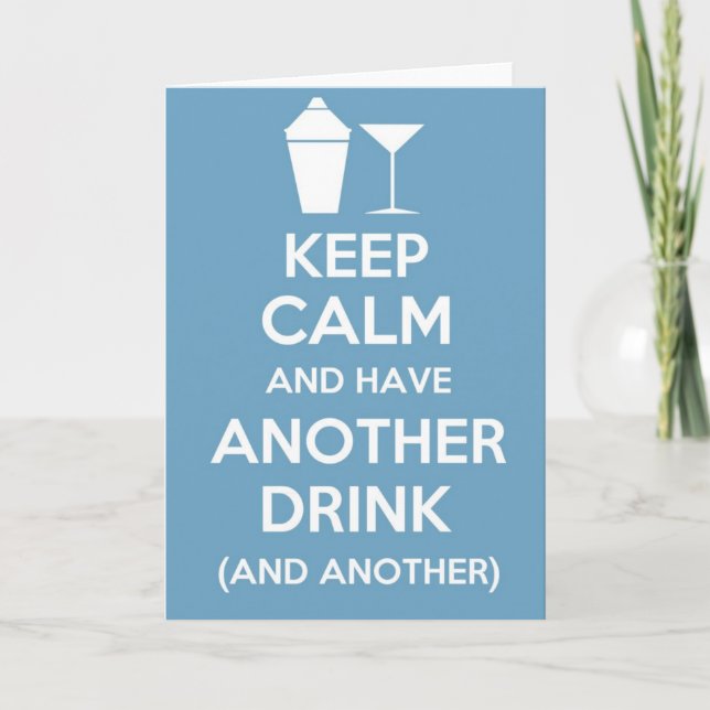 Keep calm and carry on greetings card (Front)