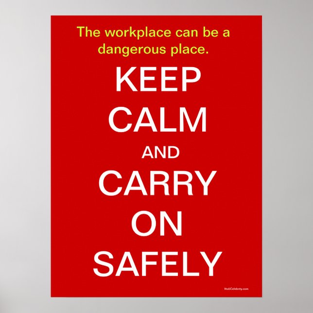 Keep Calm and Carry On Health and Safety Sign (Front)
