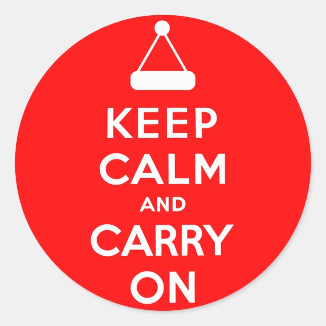 Keep Calm and Carry On Holidays Classic Round Sticker (Front)
