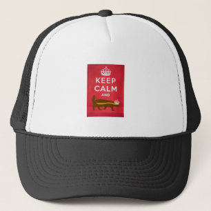 Keep Calm and Carry On Honey Badger Trucker Hat