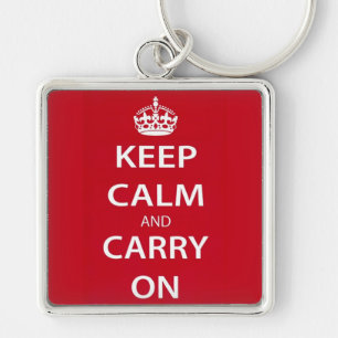 Keep Calm and Carry On Key Ring