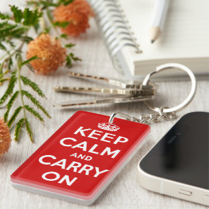 Keep Calm and Carry On Key Ring
