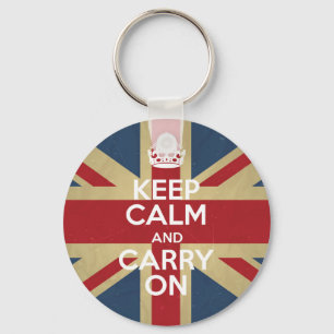 Keep Calm And Carry On Key Ring