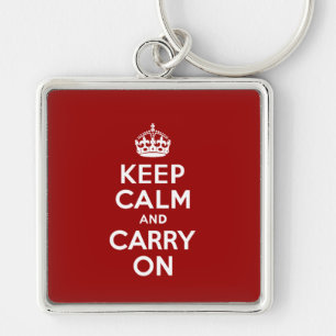 Keep Calm and Carry On Key Ring