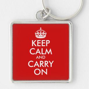 Keep Calm and Carry On Keychain