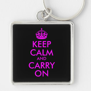 Keep Calm and Carry On Keychain