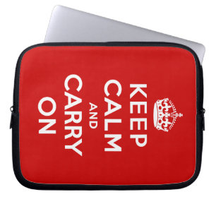 Keep Calm and Carry On Laptop Sleeve
