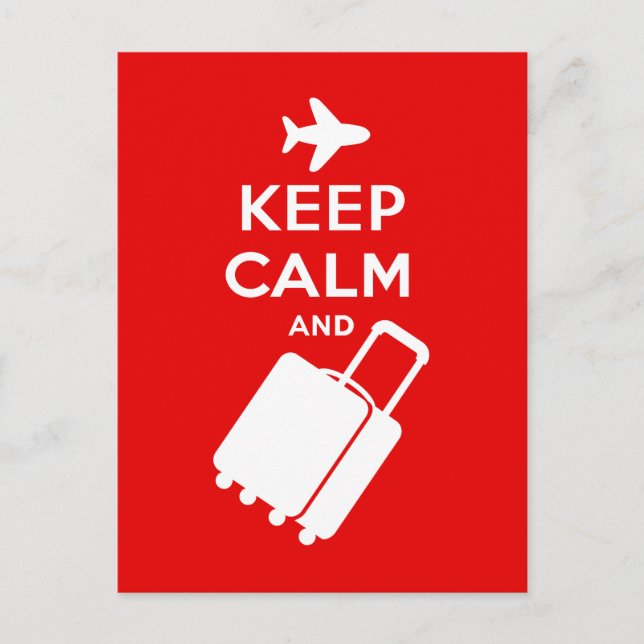 Keep Calm and Carry on Luggage Postcard (Front)