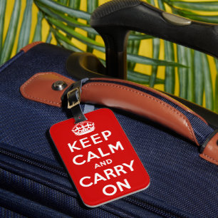 Keep Calm and Carry On Luggage Tag