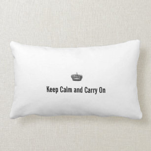 Keep Calm and Carry On Lumbar Cushion
