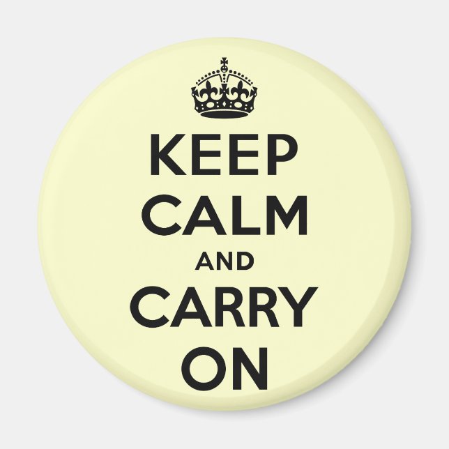 Keep Calm And Carry On Magnet (Front)