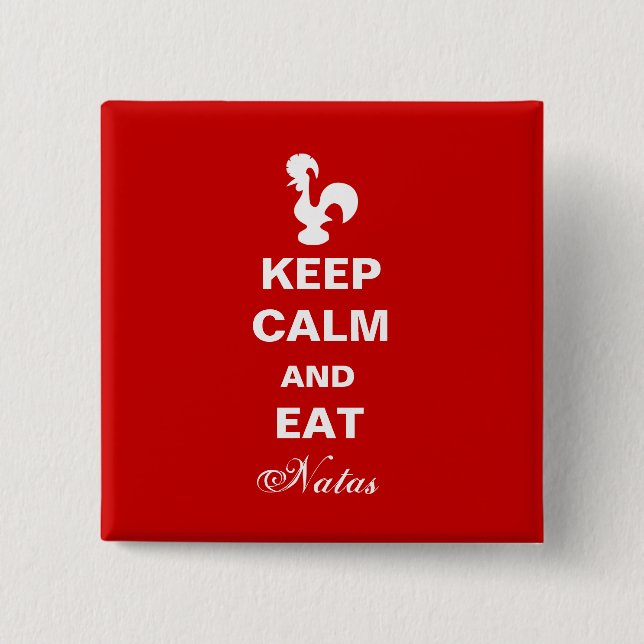 Keep calm and carry on magnet 15 cm square badge (Front)