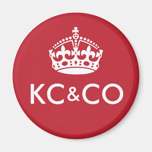 KEEP CALM and CARRY ON- magnet - personalised text (Front)