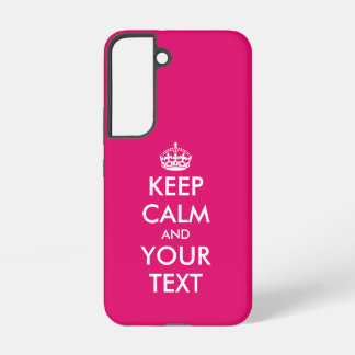 Keep calm and carry on meme pink custom samsung galaxy case
