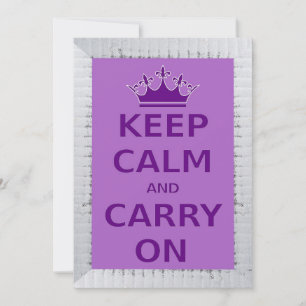 "Keep Calm and Carry On - Motivational Postcard" Holiday Card