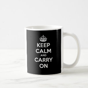 Keep Calm and Carry On Mug - Black