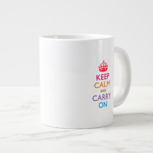 KEEP CALM AND CARRY ON Multicolored Large Coffee Mug