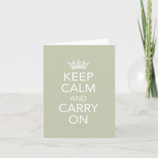 Keep Calm and Carry On Note Card