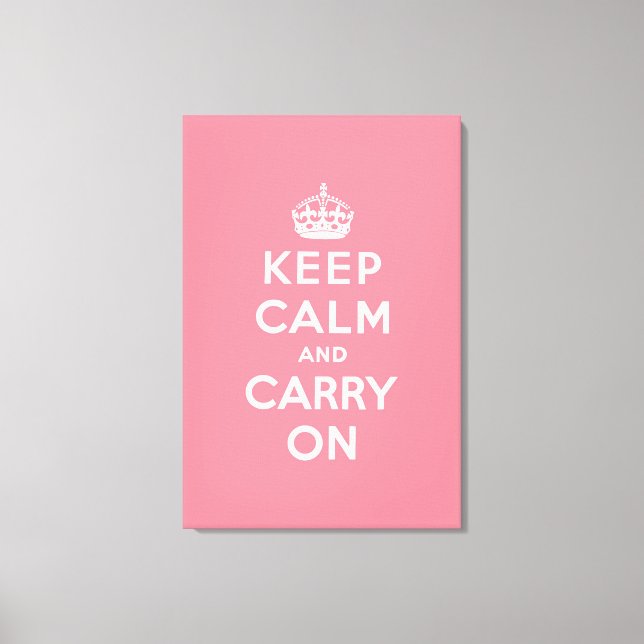 keep calm and carry on Original Canvas Print (Front)