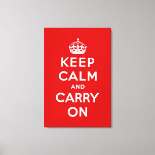 keep calm and carry on Original Canvas Print