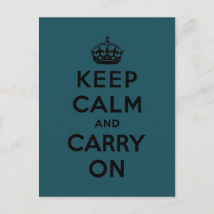 keep calm and carry on Original Postcard