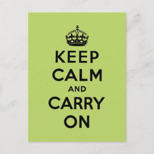 keep calm and carry on Original Postcard