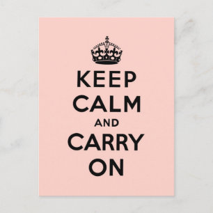 keep calm and carry on Original Postcard